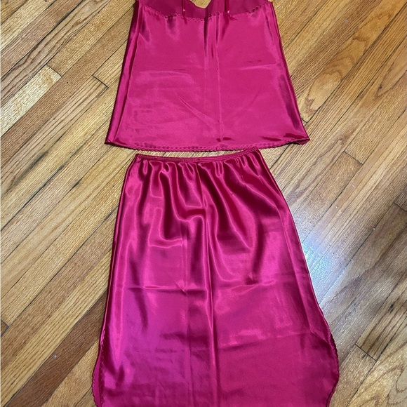 Vintage Body Chic Women’s Set Red Sz Medium top and bottom Under Garments - Picture 7 of 14